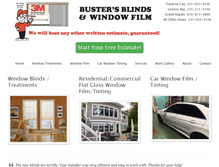 Tablet Screenshot of bustersblinds.com